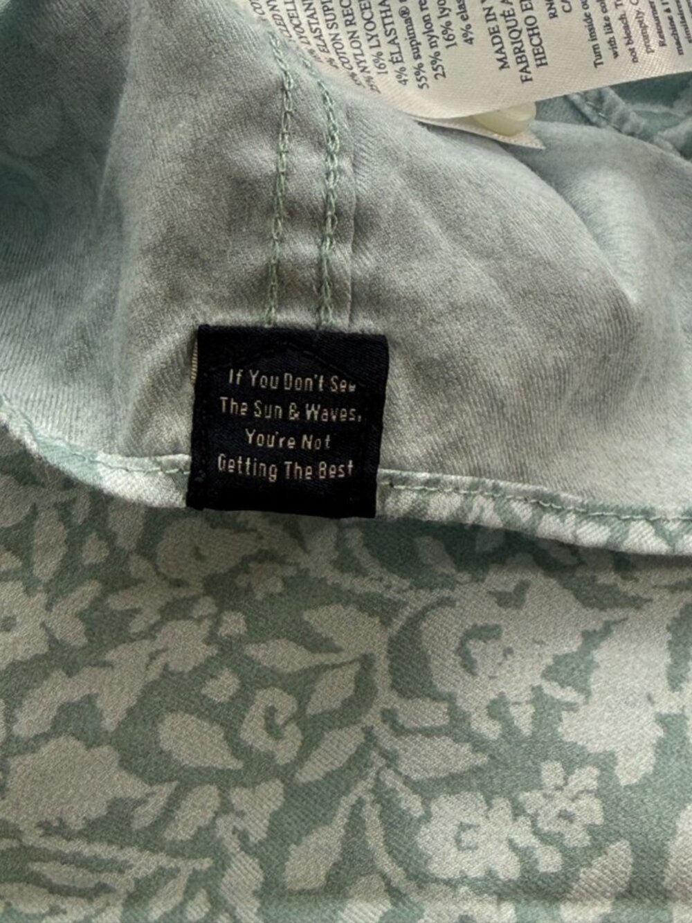 Faherty Reserve Men's The Movement Shirt Sage Floral Short Sleeve Active Size M - Picture 7 of 10